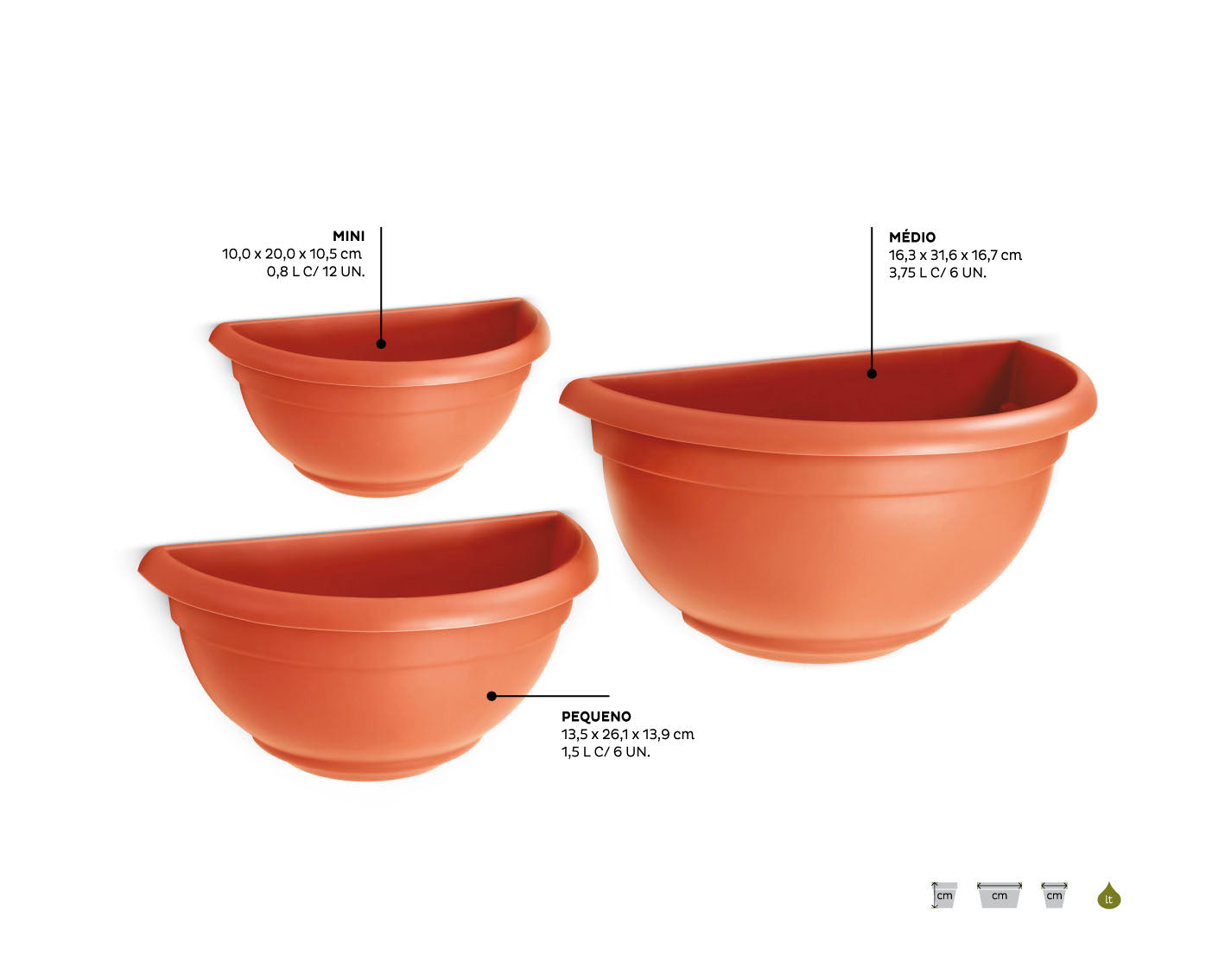 Vaso de Parede Médio