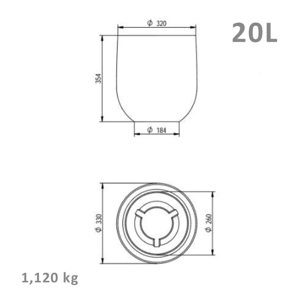 Vaso cilindrico liso 33