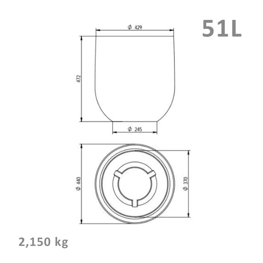 Vaso cilindrico liso 44