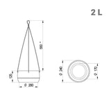 Vaso Pendente Oma 24